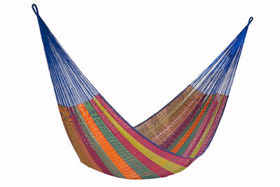 Dealsmate Mayan Legacy Queen Size Cotton Mexican Hammock in Mexicana Colour