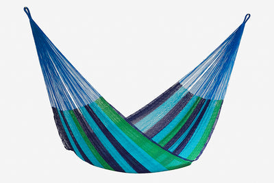 Dealsmate Mayan Legacy Single Size Cotton Mexican Hammock in Oceanica Colour