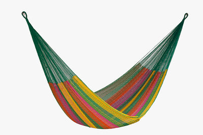 Dealsmate Mayan Legacy Queen Size Cotton Mexican Hammock in Radiante Colour