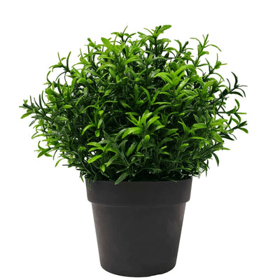 Dealsmate Small Potted Artificial Bright Rosemary Herb Plant UV Resistant 20cm