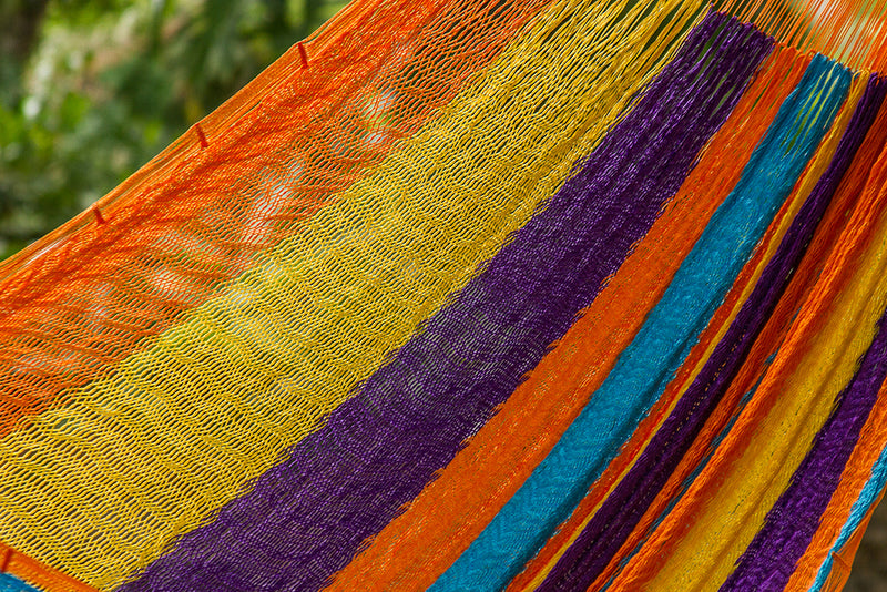 Dealsmate Mayan Legacy King Plus Size Nylon Mexican Hammock in Alegra Colour