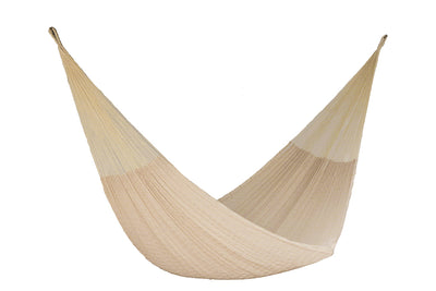 Dealsmate Mayan Legacy King Plus Size Nylon Mexican Hammock in Cream Colour
