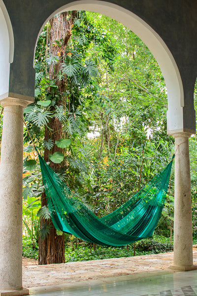 Dealsmate Mayan Legacy King Plus Size Nylon Mexican Hammock in Fresh Garden Colour