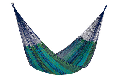Dealsmate Mayan Legacy Queen Size Outdoor Cotton Mexican Hammock in Caribe Colour