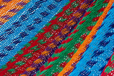 Dealsmate Mayan Legacy Queen Size Outdoor Cotton Mexican Hammock in Colorina Colour