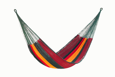 Dealsmate Mayan Legacy Queen Size Outdoor Cotton Mexican Hammock in Imperial Colour