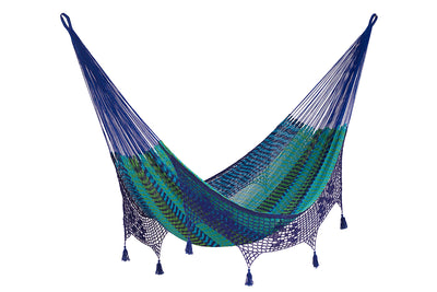Dealsmate Mayan Legacy King Size Deluxe Outdoor Cotton Mexican Hammock in Caribe Colour