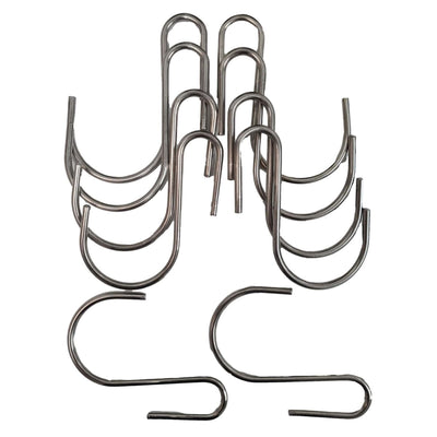 Dealsmate Stainless Steel Hanging Hooks 9cm x 7cm 10 Pieces